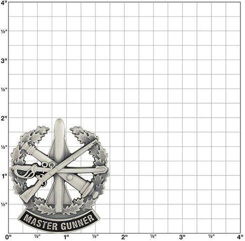 U.S. Army Master Gunner Identification Badge Silver Oxide Finish in Saudi Arabia