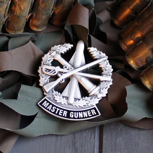 U.S. Army Master Gunner Identification Badge Silver Oxide Finish in Saudi Arabia