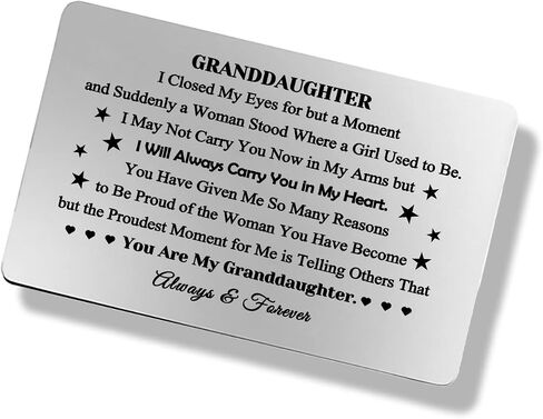 Engraved Wallet Card for Daughter's Graduation, Birthday, Christmas - Gift from Mom, Dad, Proud of Daughter in Saudi Arabia