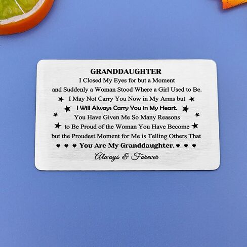 Engraved Wallet Card for Daughter's Graduation, Birthday, Christmas - Gift from Mom, Dad, Proud of Daughter in Saudi Arabia