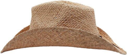 قبعة شمس صيفية من رافيا سترو ويسترن كاوبوي، فضي كانيون، طبيعي in Kuwait