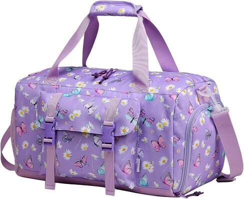 Kids Overnight Duffle Bags,Kasqo Boys Travel Bag Water Resistant Sports Gym Duffel Bag for Teens Girls Sleepover Bag School Weekender Carry On Tote with Shoes Compartment Dry Wet Pocket,Blue Cars in Saudi Arabia
