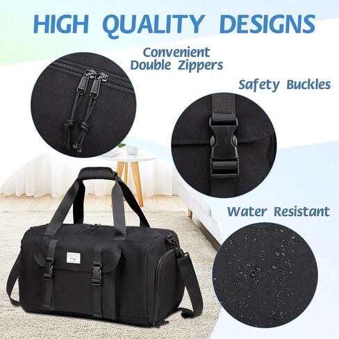 Kids Overnight Duffle Bags,Kasqo Boys Travel Bag Water Resistant Sports Gym Duffel Bag for Teens Girls Sleepover Bag School Weekender Carry On Tote with Shoes Compartment Dry Wet Pocket,Blue Cars in Kuwait