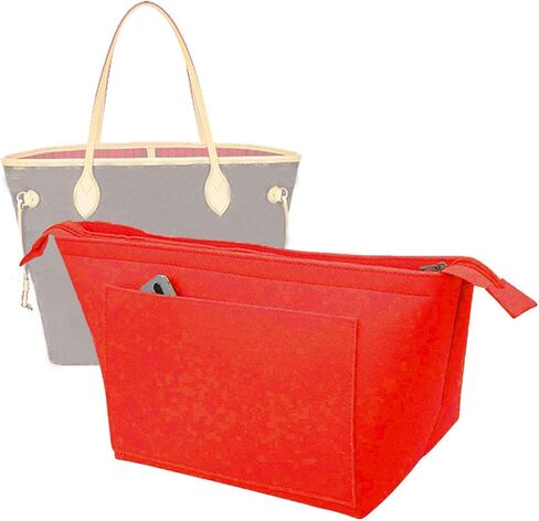Lckaey Purse Insert Organizer for Neverfull pm Shaper purse Organizer kit insert 1070Claret-S in Saudi Arabia