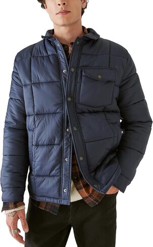 Lucky Brand Men's Quilted Nylon Shirt Jacket in Saudi Arabia