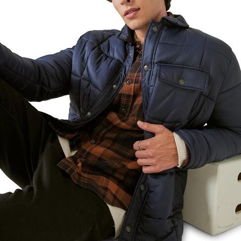 Lucky Brand Men's Quilted Nylon Shirt Jacket in Saudi Arabia