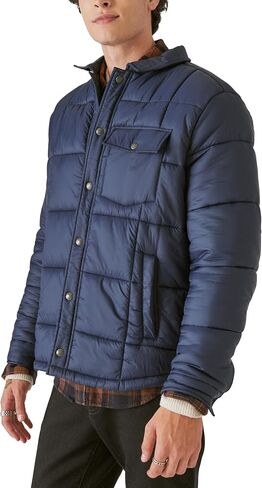 Lucky Brand Men's Quilted Nylon Shirt Jacket in Saudi Arabia