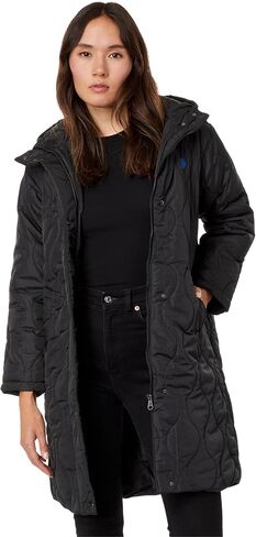 U.S. POLO ASSN. Long Hooded Quilted Duster Jacket in Saudi Arabia