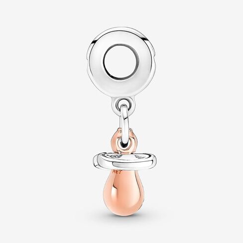 Pandora Baby Pacifier Dangle Charm Bracelet Charm Moments Bracelets - Stunning Women's Jewelry - Gift for Women - Made Rose, Sterling Silver & Cubic Zirconia, With Gift Box in Saudi Arabia