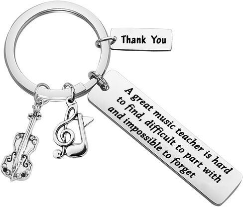 FUSTMW Violin Teacher Gifts Music Teacher Keychain Thank You Gift for Violin Teacher Appreciation Gift Music Teacher Gift in Saudi Arabia