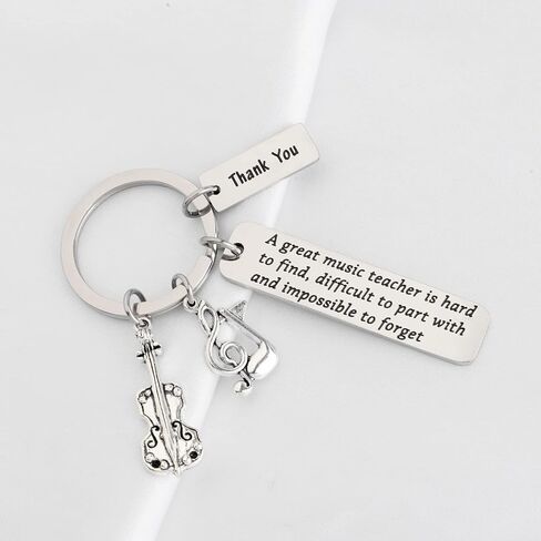 FUSTMW Violin Teacher Gifts Music Teacher Keychain Thank You Gift for Violin Teacher Appreciation Gift Music Teacher Gift in Saudi Arabia