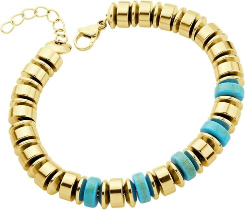 555Jewelry سوار أنيق من الخرز الفولاذ المقاوم للصدأ للنساء وقطرات خفيفة الوزن للفتيات والنساء in Saudi Arabia