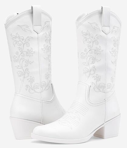 Vepose Women's 9803 Embroided Cowboy Boots Point Toe Cowgirl Boots for Women in Kuwait