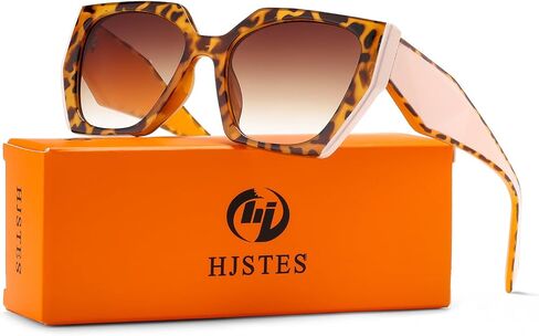 نظارات شمسية عصرية من HJSTES للنساء والرجال بإطار مربع سميك كبير الحجم مع حماية من الأشعة فوق البنفسجية in Kuwait