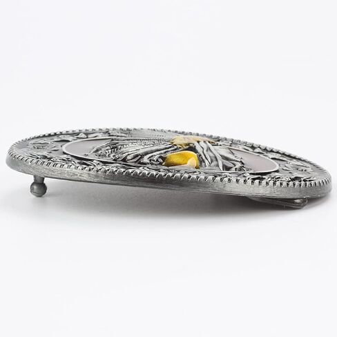 Native American Indian Chief Belt Buckle, Indian Warrior Chief Head Tribal Filigree Western Cowboy Oval Belt Buckle in Kuwait
