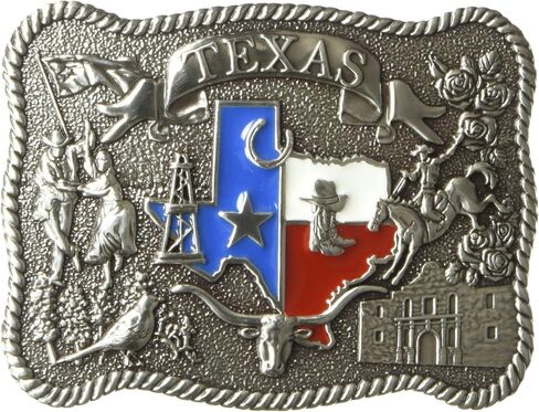Nocona Men's Texas Scene Scalop Buckle, multi/color, One Size in Saudi Arabia