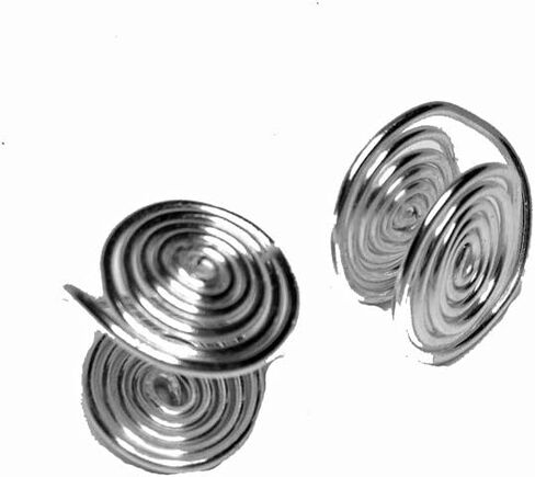 Silver Tone Wire Wrapped Clip-on Earrings about 12mm Handmade in USA by Earlums, Aluminum in Saudi Arabia