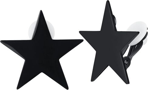 Clip-on Earrings For Women, Women's Non Pierced Earring, Star Earrings Ear Clips Hypoallergenic Lightweight Stainless Steel Geometric Earrings in Kuwait
