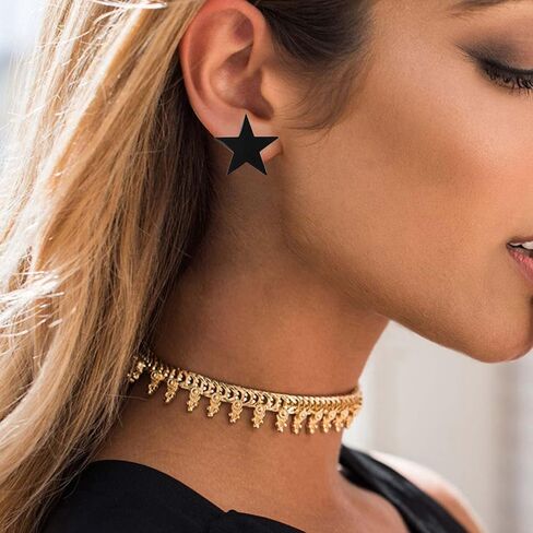 Clip-on Earrings For Women, Women's Non Pierced Earring, Star Earrings Ear Clips Hypoallergenic Lightweight Stainless Steel Geometric Earrings in Kuwait