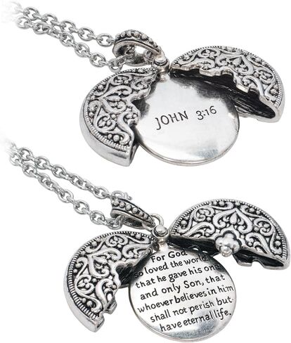 Dicksons Amazing Grace Cross Stainless Steel 24 Inch Women's Message Locket on Presentation Card in Saudi Arabia