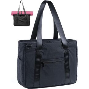 Women Tote Bag, Large Travel Tote Bag with Pockets,Nylon Tote Bag for Work,Teacher,School,Gym Bag Yoga Mat Buckle