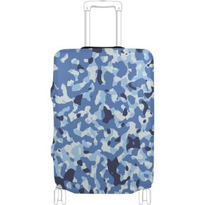 Suitcase Cover Elastic Washable Luggage Cover Protector for Travel Teen Boys Girls Women Men Fit 26-28 Inch Luggage Blue Sky