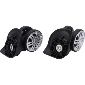 Haofy 1 Pair Luggage Wheels Suitcase Casters Repalcement Double Row Wheels, Luggage Wheels Replacement, Luggage Replacement Wheels
