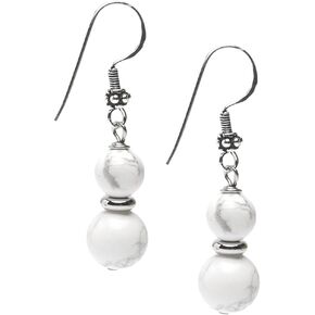 أقراط VN Jewelry مصنوعة يدويًا من الأحجار الكريمة الطبيعية ومزدوجة الخرز من الفضة الإسترليني المتدلية | هدية للنساء والفتيات (مرجاني وردي)