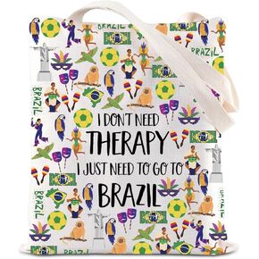KUIYAI Brazil Vacation Tote Bag Brazil Trip Gift Brazil Souvenir Gift Traveling Culture Gift Brazil Country Gift For Tourist