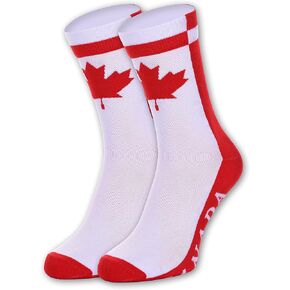 Country-Themed Socks, Large, Shoe Size 9-12 (Canada)