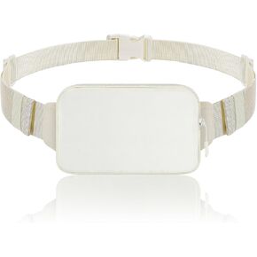 MoKo Fanny Packs for Women Men, Fashion Running Waist Packs, Crossbody Mini Bag Fanny Pack Belt Bag with Adjustable Strap for Running Outdoors Workout Travel Hiking Cycling, Beige