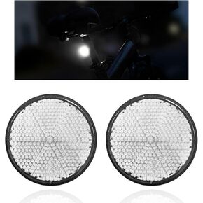 2 PCS Motorcycle Reflectors, Plastic Round Reflective Warning Reflector with Bolts, Safety Reflector for Motorcycles, Scooters and Bicycles, Motorcycle Accessories (Orange) in Kuwait