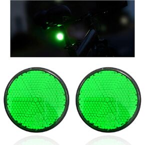 2 PCS Motorcycle Reflectors, Plastic Round Reflective Warning Reflector with Bolts, Safety Reflector for Motorcycles, Scooters and Bicycles, Motorcycle Accessories (Orange)