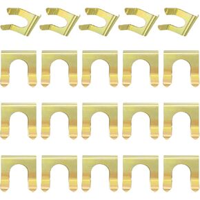 20 PCS Brake Line Clips Metal Brake Hose Retainer, U Shaped Brake Hose Bracket Hose Retaining Clip, Parking Brake Cable Clip, Universal Brake Hose Lock for Car, Truck, SUV, Motorcycle