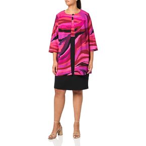 Danny & Nicole Women's Sleeveless Sheath Dress with Longline Jacket