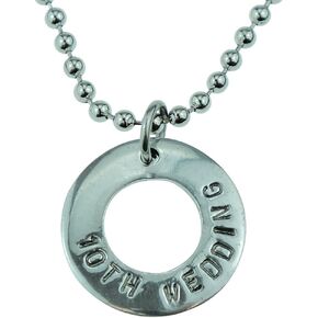 Mens 10 Year Anniversary Polished Ring Pendant …