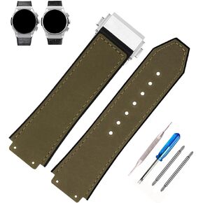 Big Bang Rubber Frosted 25mm Silicone Watch Bands Compatible Fit for Hublot 19mm*25mm*22mm Big Bang Replacement Watch Strap Wirstband With Mental Buckle For Men and Women