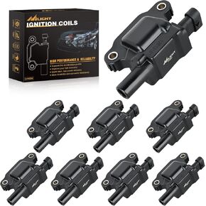Nilight Ignition Coil Pack UF413 Fit for Chevy Silverado 1500 2500 HD Tahoe Suburban Avalanche Express Corvette Camaro Impala GMC Yukon Cadillac Escalade Pontiac 5.3 6.0L V8 Engine#OE 12611424(8 Pcs)