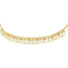 Aheli Traditional Ethnic Wedding Kamar Band Kamar Patta Belly Waist Chain with Faux Stone Pearl Stylish Fashion Jewelry for Women
