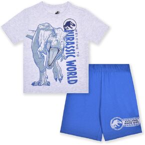 Jurassic Park Universal Boys 2 Piece T-Shirt and Shorts Set for Big Kids