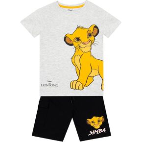 Disney 2 Piece Shorts Set | Boys Lion King Shirt And Shorts Set | Simba Boys Tshirt | Lion King Outfit
