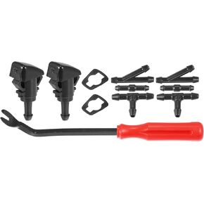 X AUTOHAUX 11pcs Front Windshield Wiper Washer Nozzle Spray Jet Kit 47185 for Mitsubishi Eclipse 2006-2012