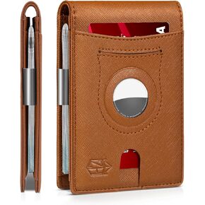 Zitahli Men's Wallets Airtag Holder Slim Rfid Leather with Gift Box