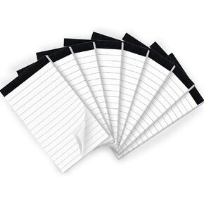 8 Pack Note Pads 3 x 5 Inch small notepads for Business Office Legal Pads, White Small Notepads Writing Pad Mini Notepad with 30 Sheets Lined Paper in Each Note pad