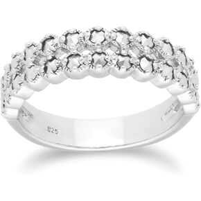Sterling Silver Marcasite Stacking Ring 26 Round 1.8 mm Gemstones Handset Vintage Art Deco Inspired Design for Women Anniversary Statement Band Ring
