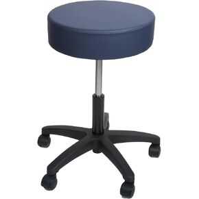 BodyMed Exam Stool – Rolling Stool for Dentists, Spas, & Healthcare Environments – Round Stool with 5 Casters – Adjustable Height from 18.5" to 25" – Easy to Assemble Stool with Wheels – Black
