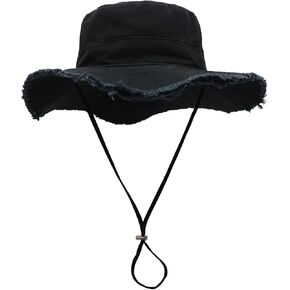 Connectyle Womens Cotton Sun Hat Floppy Wide Brim Bucket Hat Foldable Gardening Hat Breathable Summer Travel Beach Hat UPF50+