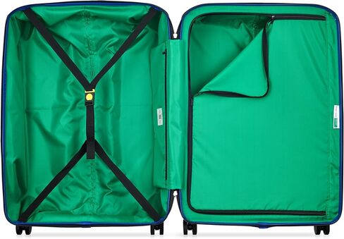 United Colors of Benetton United Hardside Luggage with Spinner Wheels, Black, Checked-Large 27 Inch in Saudi Arabia