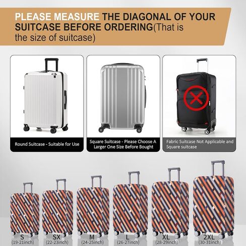 Travel Luggage Cover Suitcase Protector Scratch-Resistant Fit 19-31 Inch Suitcase, Not Included Suitcase (F-S-002, XL(28-29 inch)) in Saudi Arabia