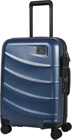 Premium Expandable Hardshell Carry on Luggage - 22x14x9 airline approved - International Travel Suitcase - Airtag Compatible - TSA Approved lock with USB Port (Blue) in Saudi Arabia